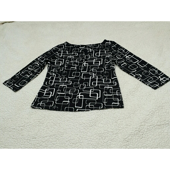 J.T.b. petite blouse color blk & white size S - Picture 2 of 5